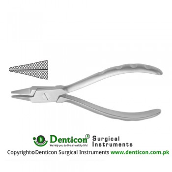 Flat Nose Plier With Longitudinal Groove Stainless Steel, 16 cm - 6 1/4"